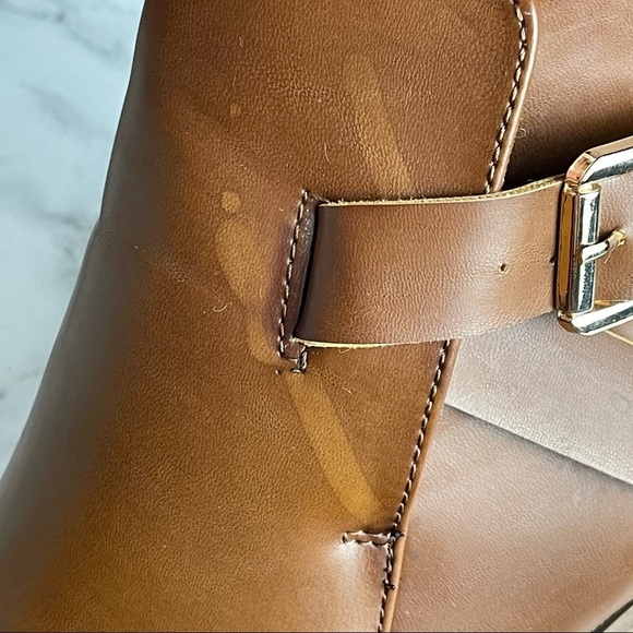 Forever 21 Brown Buckle Pointy Toe Booties Size 8 - Picture 8 of 13